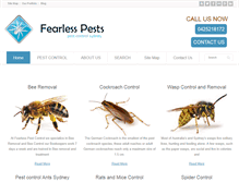 Tablet Screenshot of fearlesspestcontrol.com.au